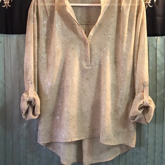 Ana Sheer Sparkly beige women’s blouse. Worn once - Picture 8 of 8